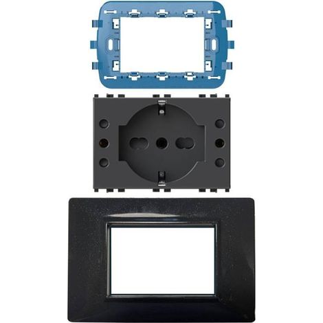4box 4bp503kitan kit placca compatibile vimar plana vi libero 3 moduli