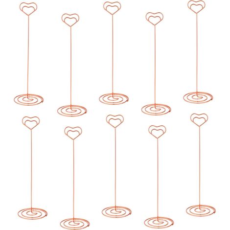 10 Pièces Porte Nom Table en Métal – Porte Photo Pince (1/5)