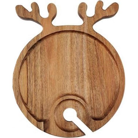 Plateau de Noël en palette de bois pour steak cuit (comme illustré) (1/5)
