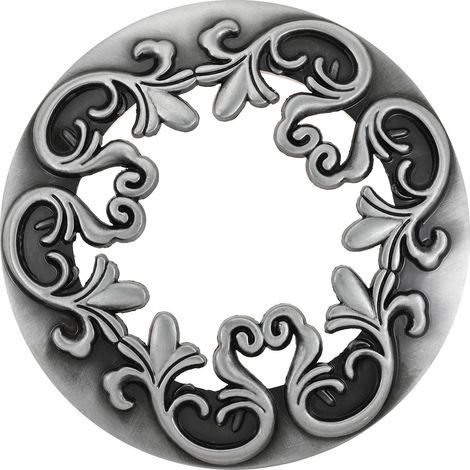 Antique silver-plated metal lid to help jars burn evenly. Candle accessory. Candle lid. (1/5)