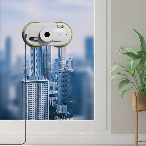 Fensterputzroboter mit intelligenter Wassersprühfunktion, Fernbedienung und Fensterputzset für die Tuya-App, 100–240-V-Wechselstromstecker (1/5)