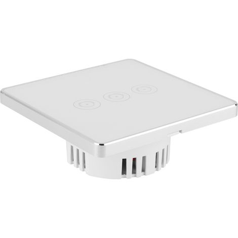 Intelligenter WLAN-Schalter mit Touch-Funktion und App-Fernbedienung, britischer Standard 95–240 V AC S104-3 (1/5)
