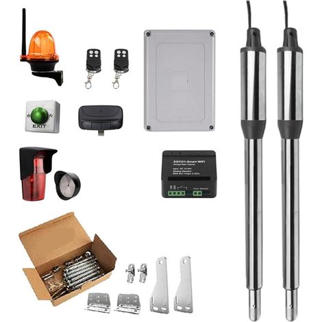 Kit d'ouvre-portes automatiques Ouvre-porte automatique WIFI maison ferme Cottage porte battante for 16ft longueur ou 600lb ouvre-porte plus proche actionneur linéaire pour accessoires de portail coul (1/5)