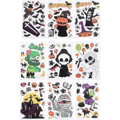 9 Halloween-Aufkleber