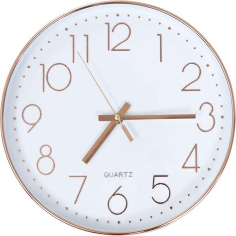 Reloj de pared 30 cm rosa dorado vidaXL (1/2)