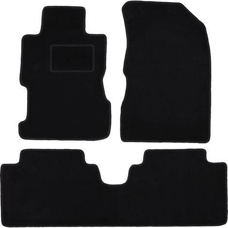 Alfombrillas de terciopelo negro para Honda Civic VII sedán (2001-2005)