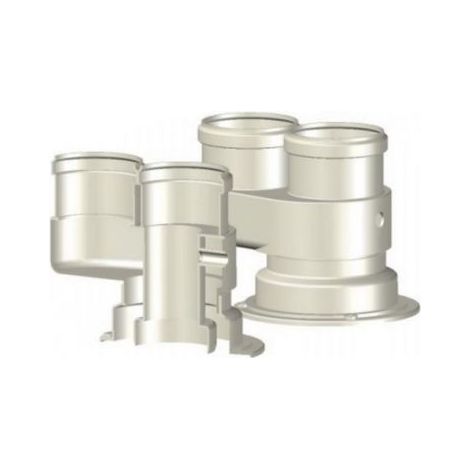 SDOPPIATORE SCARICO CALDAIA A CIABATTA 60/100 A 80-80 MOD.4 PLASTICA PPS