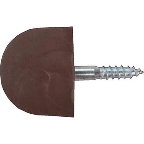 Blister de 4 supports d'étagères en plastique pour vitrine. Marron 20 mm