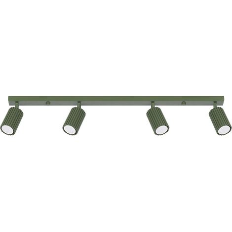 Spot Aluminium verstellbar Olivgrün GU10 4-flammig länglich Modern Strahler (1/5)