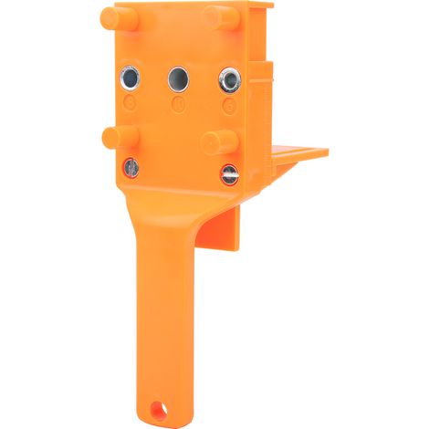 Perceuse à bois Guide de perçage droit pour chevilles, gabarit de menuiserie DIY, outil manuel orange pour perçage précis (1/5)