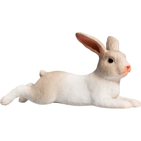 Figurine de lapin couché MOJO - une figurine animale réaliste pour les collectionneurs (1/4)