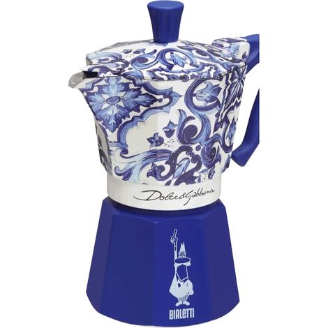 Caffettiera Italiana Bialetti D&G BLU MEDI 6T Azzurro Alluminio 6 Tazze