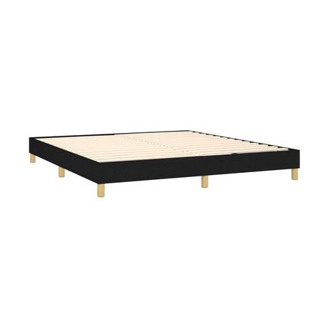 Sommier champignon avec matelas lumineux LED, noir, 160 × 200 cm, tissu, tissu doux et respirant, éclairage led d’ambiance, meuble de chambre, design contemporain, montage facile (1/5)