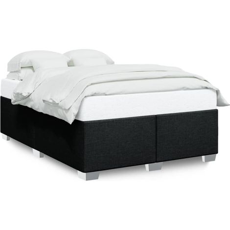 Lit Double, Lit Contemporain, Cadre de Lit noir 140x200 cm tissu q7562 (1/5)