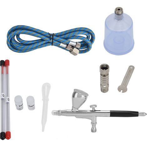 G1/8 Airbrush-Set mit Spritzpistole, Farbbehälter und Düsen, Ersatznadel, für Heimwerkerarbeiten, Inneneinrichtung und Druckluftmodellbau (1/5)