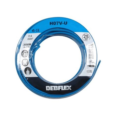 Filo elettrico HO7V-U 2,5 mm² - blu - bobina da 25 m (1/4)