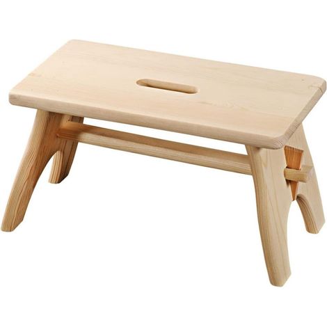 Repose pied en bois en pin - Beige - L x 42 x H 20,5 cm - Livraison gratuite