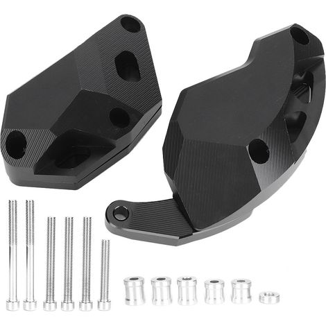 Cache pour moteur moto, patin de protection anti-chute pour Kawasaki Ninja ZX-10R 2011-2017, noir, protège-carter en caoutchouc (1/5)