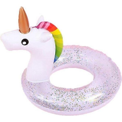 Bouée gonflable à paillettes pour enfants, à utiliser dans la piscine pendant l'été un accessoire flottant conçu pour les jeux d'eau récréatifs.-AquaForge (1/5)