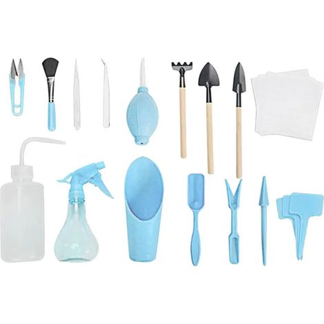 Ensemble de 16 mini-outils de jardin pour plantes en pot (1/5)