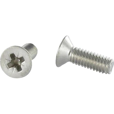 Vis métaux Tête fraisée Phillips n° 3 M6X20 Inox A2-30 pièces