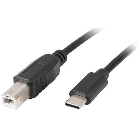Lanberg CABLE USB USB-C M TO USB-B M 2.0 FERRITA 3M BLACK (1/2)