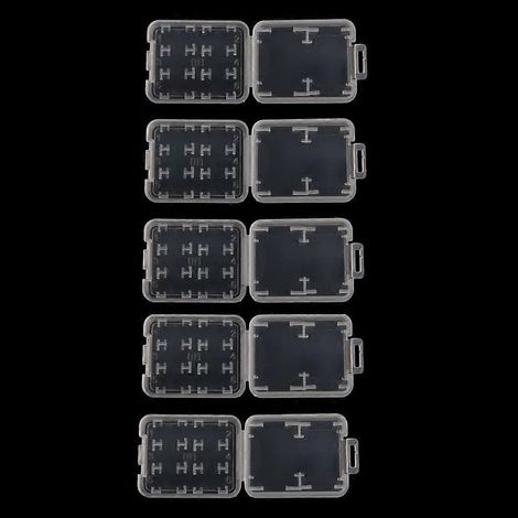 étui pour carte SD, étui en plastique pour cartes mémoire MMC, SDHC PRO et Duo. (1/5)