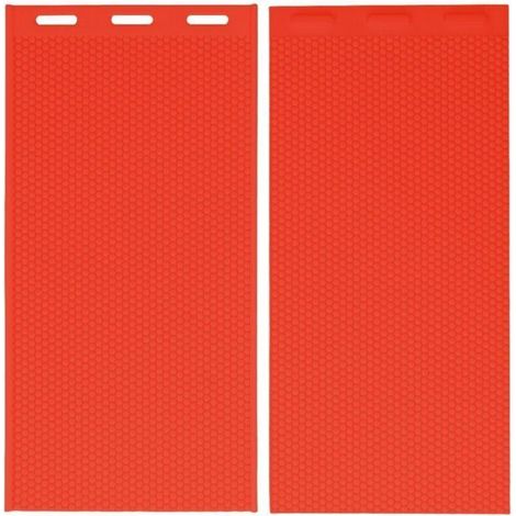 2 pièces 5.4mm Silicone cire d'abeille moule cire d'abeille fond de teint presse moule apiculture fournitures 44x28cm rouge (1/4)