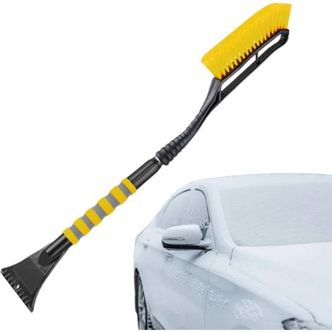 Brosse pour enlever la neige de voiture Outil de nettoyage amovible avec poignée ergonomique, brosse à neige pour portes de SUV, camionnettes, camions (1/5)