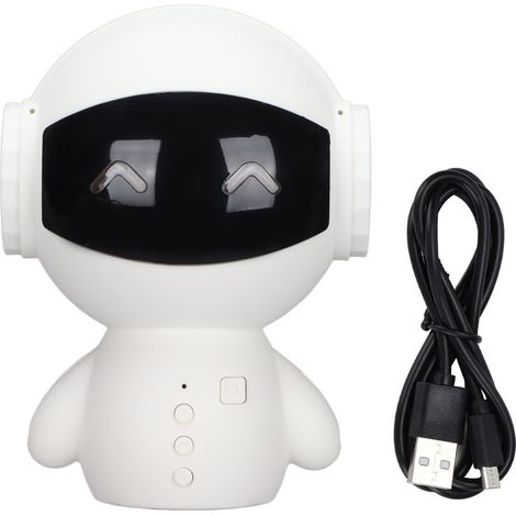 Mini Smart Robot Bluetooth-Lautsprecher M10, tragbar mit MP3-Wiedergabe, AUX-Eingang und Speicherkartenunterstützung, Weiß (1/5)