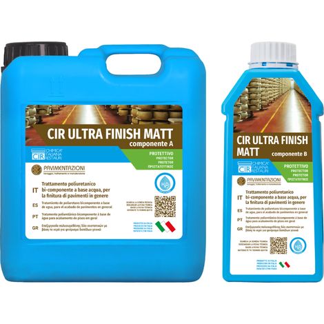 finitura bicomponente effetto satinato pavimenti ultra finish matt da litri 4,15 + 0,85 (1/5)