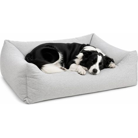 Panier Chien Coussin Chien et Chat orthopédique à mémoire de Forme Rectangle Gris Clair 100 x 80 x 25 cm Déhoussable Lavable à 30°C (1/5)