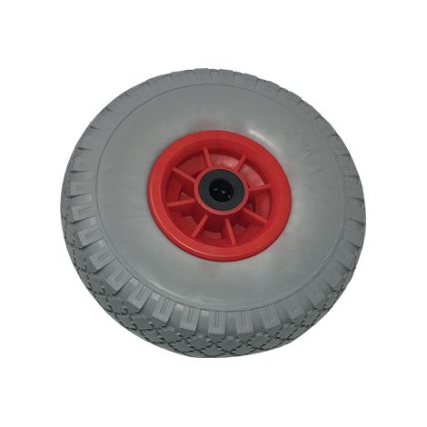 RUOTA PU ANTIFORO X BRAVETTA MOZZO CENTRATO HAND  3.00X4 DISCO PLT MOZZO MM 75 F.MM 20
