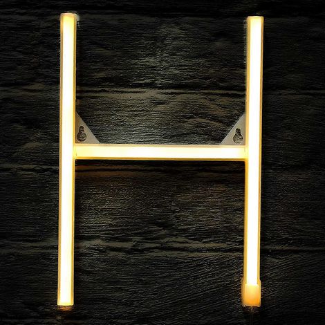 Plafonnier néon LED avec symboles alphanumériques et télécommande sans fil (1/4)