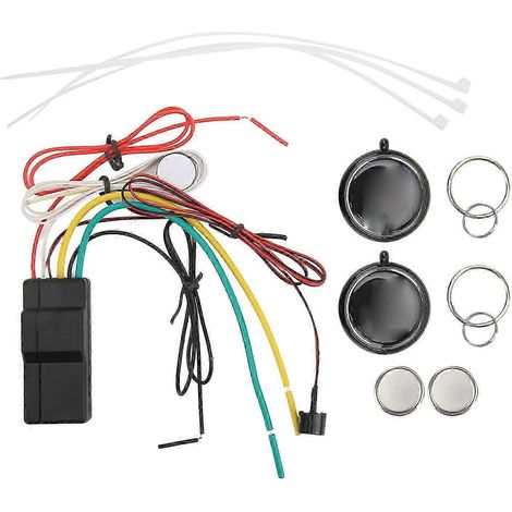 Alarme de voiture sans fil 2,4 GHz, verrouillage moteur, entrée sans clé, système d'alarme de voiture, dispositif anti-détournement, convient aux véhicules 12 V. (1/5)