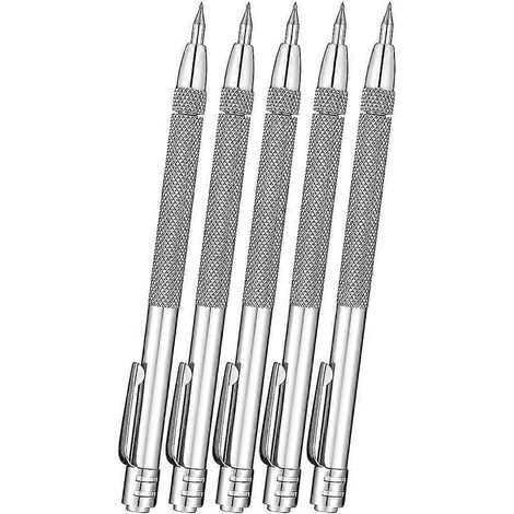 Ensemble de 5 pointes à tracer en carbure de tungstène avec aimant, en aluminium, pour le métal et le verre.-AquaForge (1/5)