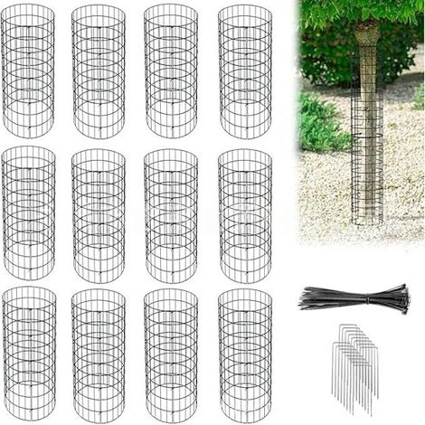 Filiyano-Protection extensible pour tronc d'arbre, lot de 6 protections d'écorce, protection des plantes contre les cerfs, les tondeuses à gazon et (1/5)