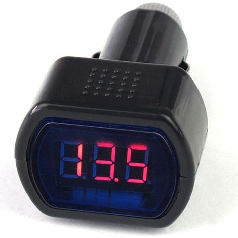 Voltímetro digital LED para coche, 12 V/24 V, monitor de voltaje para coche, camión