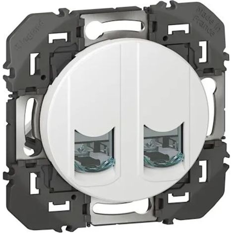 Legrand 600378 Double RJ45 Category 6 STP Dooxie Outlet, White Finish