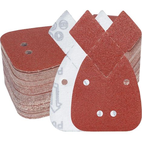 Schleifpapier für Detail-Schleifer 90 Stück 80 Körnung Klett 93x168mm (1/5)