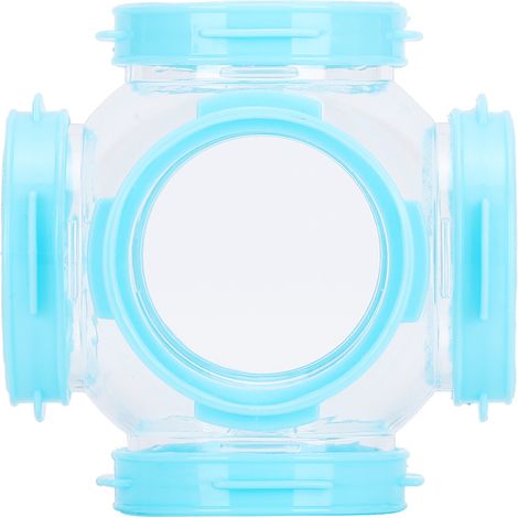 2 Tunnels pour Hamster - Accessoires de Cage à DIY, Tubes d'Exercice et Parcours d'Entraînement Bleus (1/5)