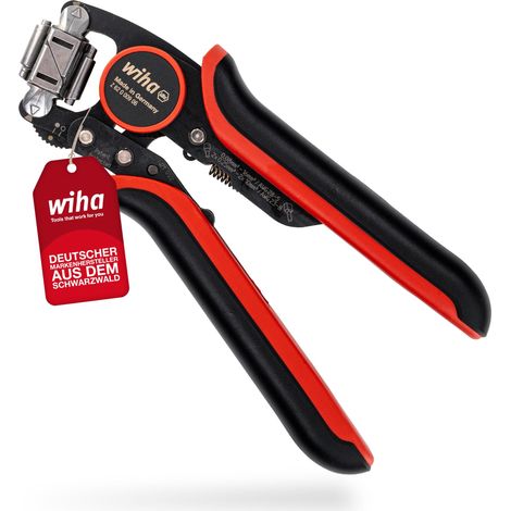 Wiha Profi Quetschzange Crimpzange mit 360° drehbarem Crimpkopf I Vierkant Vercrimpung I autom. Anpassung 0,08 bis 16mm² I Presszange I Aderendhülsenzange (45223) (1/5)
