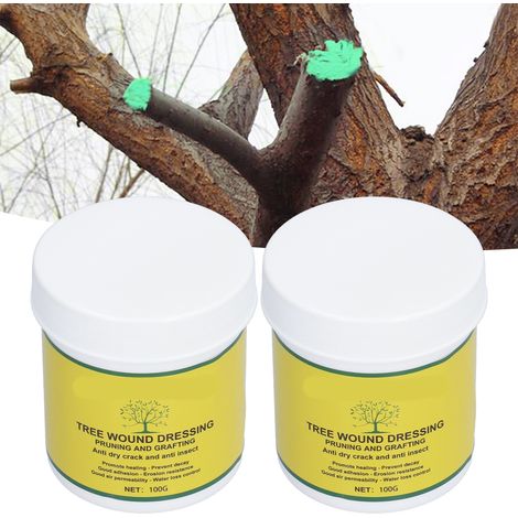 [Pâte Cicatrice Arboricole] Cicatrice pour Plantes 100g, 2 Kit, Brosse Hêtre, Cicatrisation Rapide Arbustes Rosiers Arbres Fruitiers (1/5)