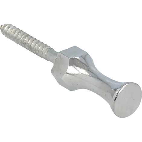 tecuro Handtuchhaken 1-fach, Messing verchromt - mit Schraube (1/2)