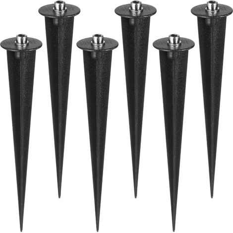 Lot de 6 Piquets D’Éclairage Extérieur en Plastique pour Lampes Solaires de Jardin Piquets Résistants aux Intempéries Fixation Facile pour Spots de Pelouse et Allées (1/5)