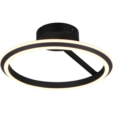 Plafonnier rond Amador noir - 635510132