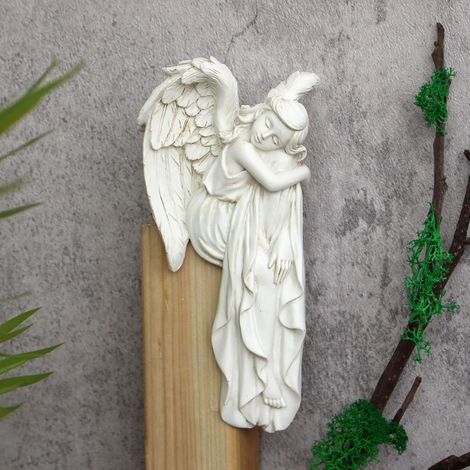 Angel - Resine - Décoration Murale et Cadre de Porte - Statue Ornementale Européenne - 1 Pièce (1/5)