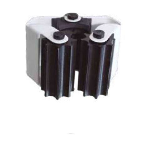 Stahlbesenklemme mit Gummiwalzen - Mattchrom GSC 003803801