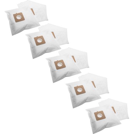 vhbw 50x Bolsa aspiradora compatible con Solac Magnum 2000 aspiradora - vellón micro, 30,5 cm x 17 cm, blanco