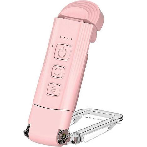 Lampe de lecture LED, 9 diodes, finition rose, rechargeable, USB-C, à pince, 3 couleurs, pour étudier, au lit, au travail, aux loisirs créatifs ou en voyage.-AquaForge (1/5)